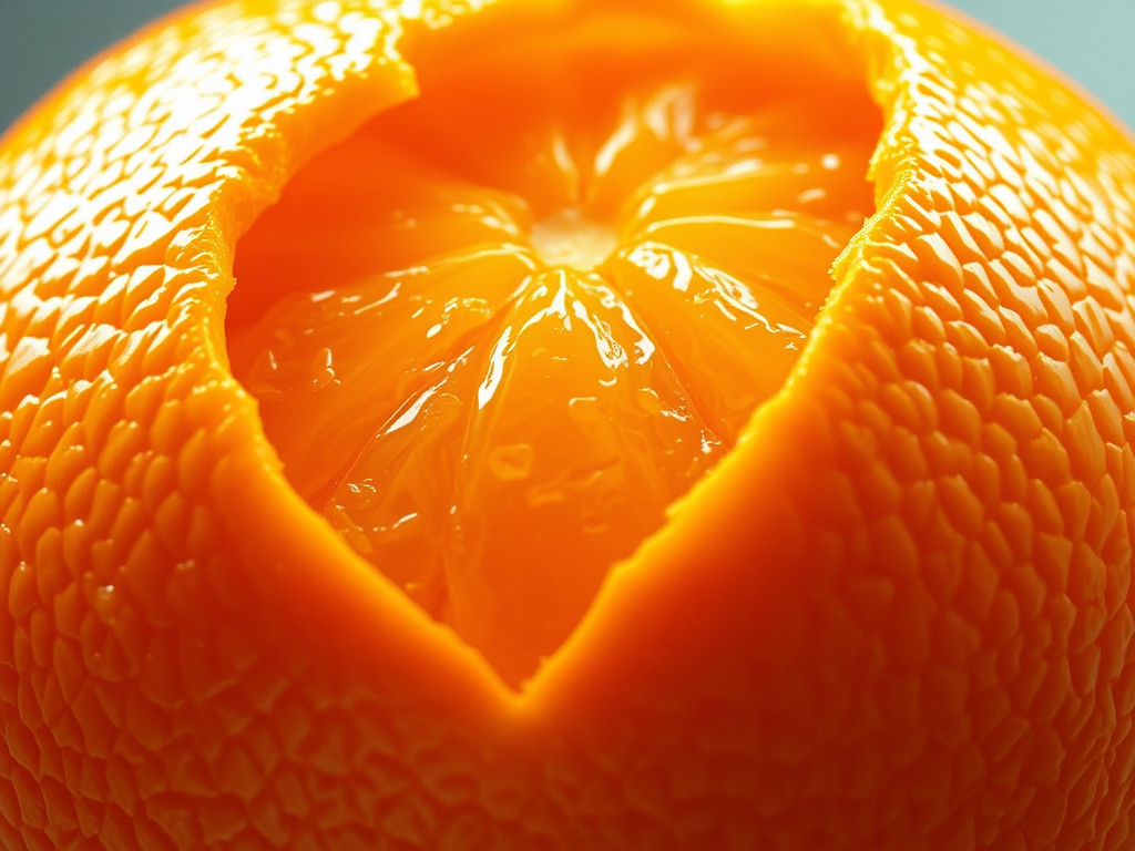 oranges with peeled out skin